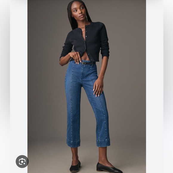 Pilcro and the Letterpress Anthropologie high waist cropped ankle jeans - Picture 1 of 9